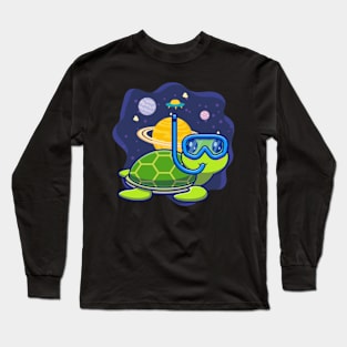 Space Turtle Funny Long Sleeve T-Shirt